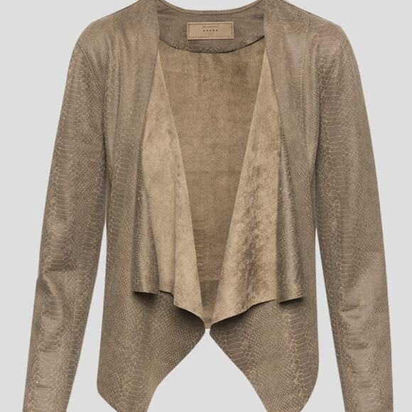 BLANK NYC Jacket Extra Small Fast Play Reptile Print NWT Faux Leather/Suede - Picture 12 of 15